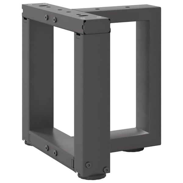 vidaXL Salongbordben T-formet 2 stk antrasitt 30x25x(30-31) cm stål
