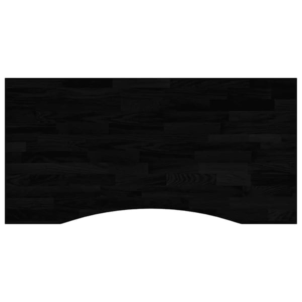 vidaXL bordplade 100x50x2,5 cm massivt egetræ rektangulær mørkebrun