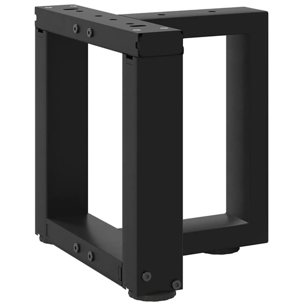 vidaXL Salongbordben T-formet 2 stk svart 30x25x(30-31) cm stål