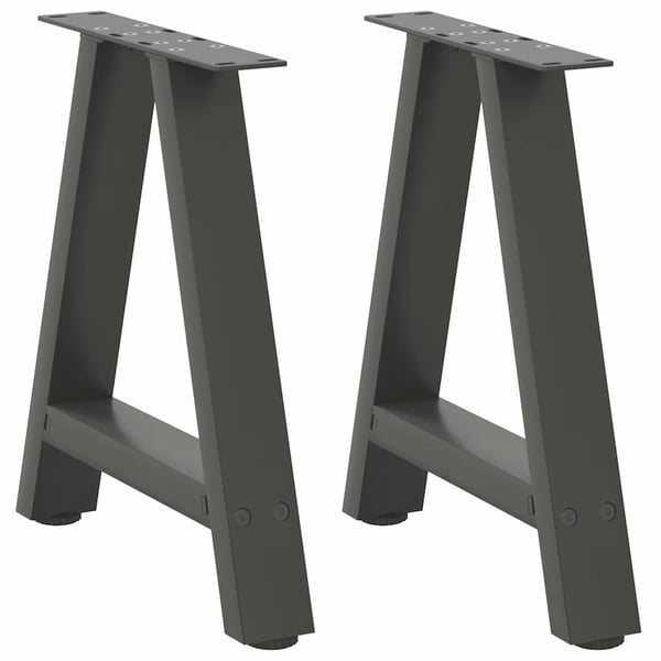 vidaXL sofabordsben A-formet 2 stk. antracit 50x(42-43) cm stål