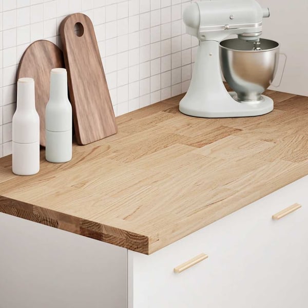 vidaXL Kjøkken benkeplate rektangulær 120x63,5x4 cm heltre eik