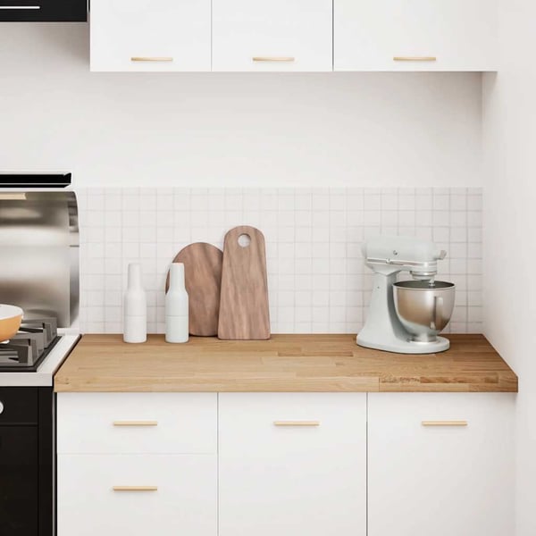 vidaXL Kjøkken benkeplate rektangulær 120x63,5x4 cm heltre eik