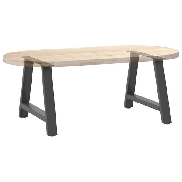 vidaXL Salongbordben A-formet 2 stk antrasitt 70 x (42-43) cm stål