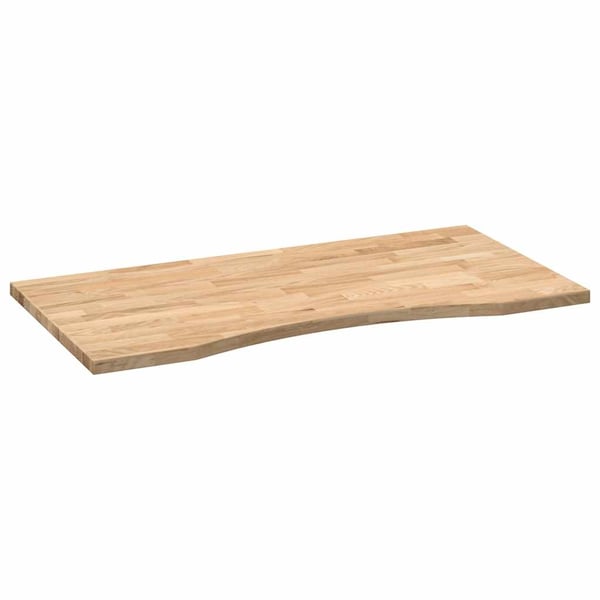 vidaXL Bordplate rektangulær 100x50x2,5 cm ubehandlet heltre eik