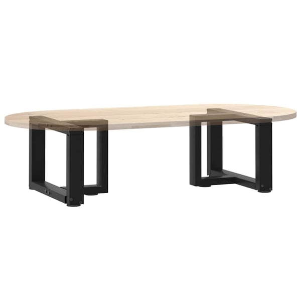 vidaXL sofabordsben T-formet 2 stk. sort 50x25x(30-31) cm stål