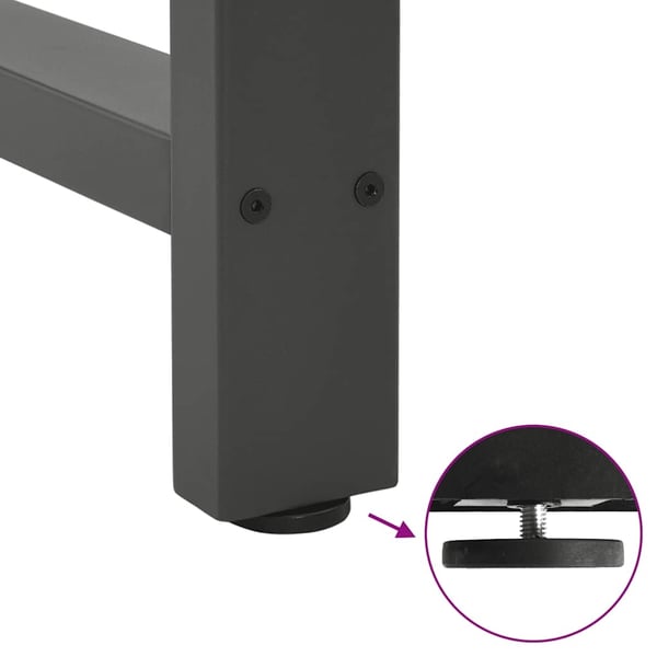 vidaXL Salongbordben antrasitt 2 stk 60x(30-31) cm stål