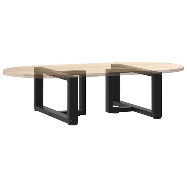vidaXL Salongbordben T-formet 2 stk svart 60x25x(30-31) cm stål