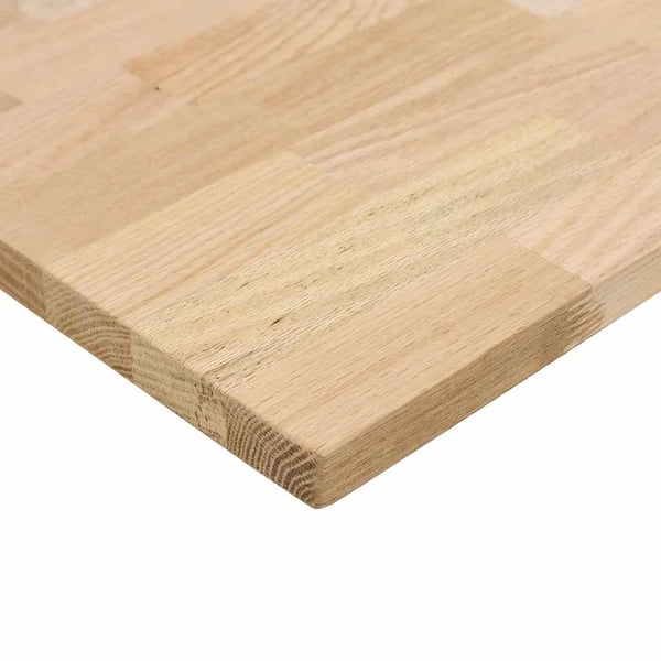 vidaXL Bordplate rektangulær 100x60x2,5 cm ubehandlet heltre eik