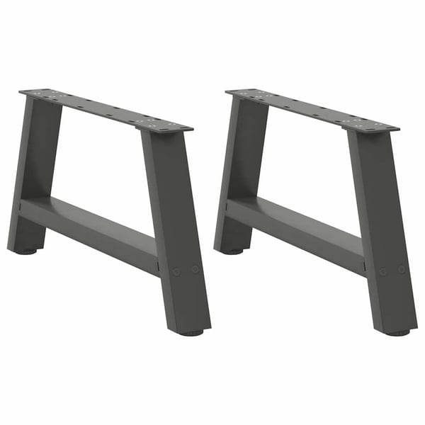 vidaXL Salongbordben A-formet 2 stk antrasitt 60x(30-31) cm stål