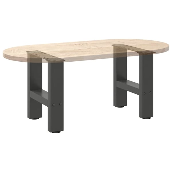 vidaXL Salongbordben antrasitt 2 stk 30x(30-31) cm stål
