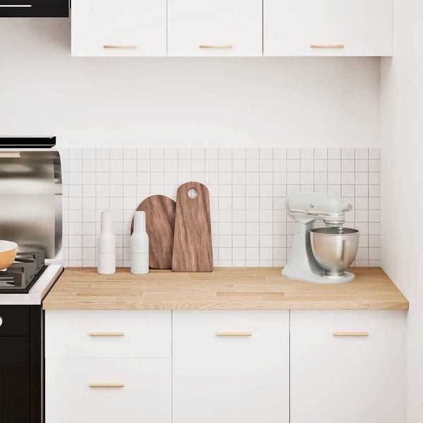 vidaXL Kjøkken benkeplate rektangulær 120x63,5x2,7 cm heltre eik