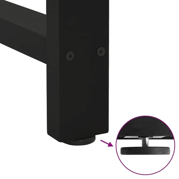 vidaXL sofabordsben sort 2 stk. 40x(30-31) cm stål
