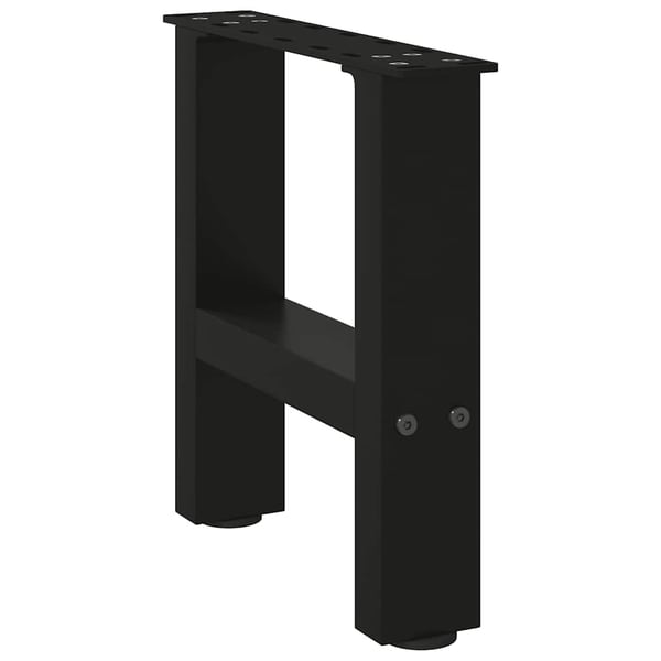 vidaXL Salongbordben svart 2 stk 30x(30-31) cm stål