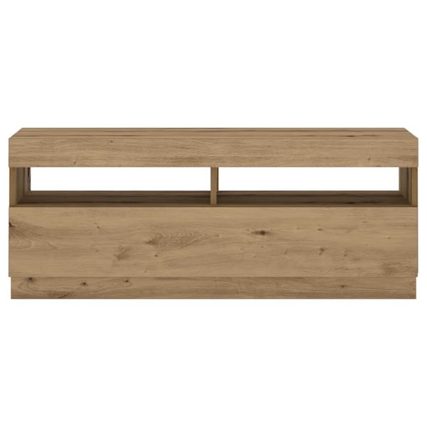 vidaXL TV-benk med LED-lys artisan eik 200x35x40 cm konstruert tre