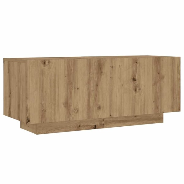 vidaXL TV-benk med LED-lys artisan eik 180x35x40 cm konstruert tre