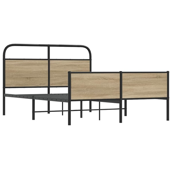 vidaXL Sengeramme uten madrass sonoma eik 120x190 cm konstruert tre