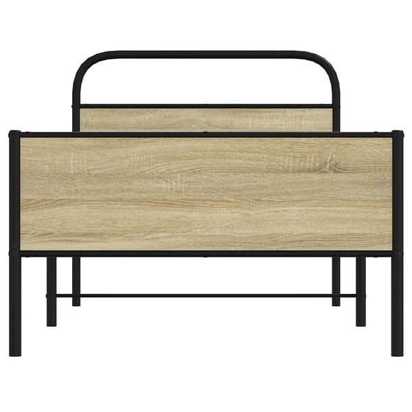 vidaXL Sengeramme uten madrass sonoma eik 90x190 cm konstruert tre