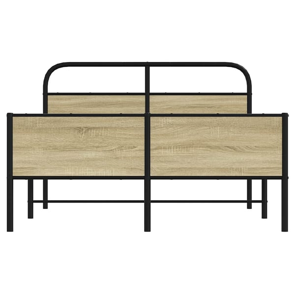 vidaXL Sengeramme uten madrass sonoma eik 140x190 cm konstruert tre