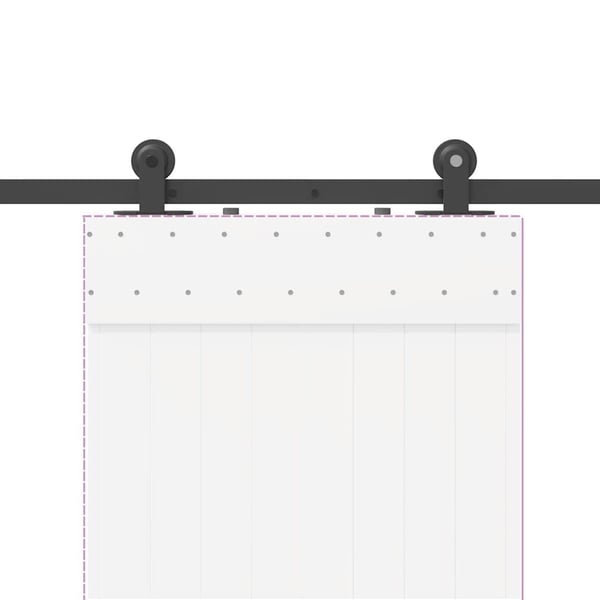 vidaXL Utstyr for skyvedør 152,5 cm stål svart