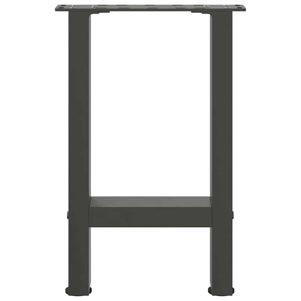 vidaXL Salongbordben antrasitt 2 stk 28 x (42-43) cm stål