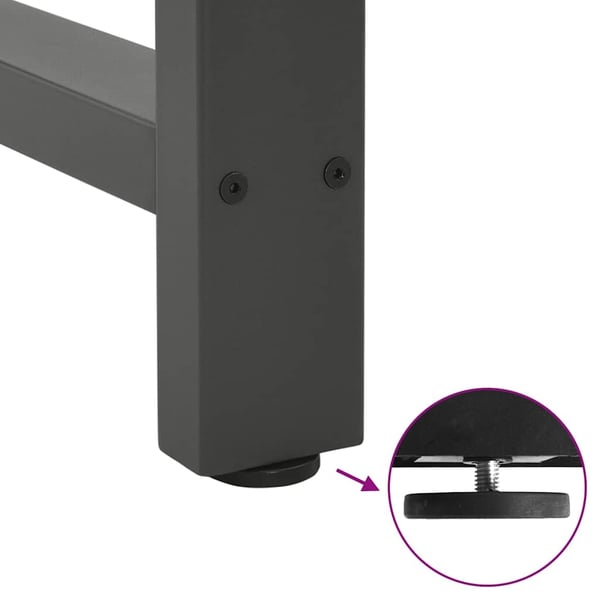 vidaXL Salongbordben antrasitt 2 stk 38 x (42-43) cm stål