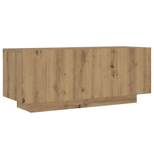 vidaXL TV-benk med LED-lys artisan eik 300x35x40 cm konstruert tre
