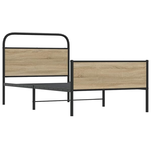 vidaXL Sengeramme uten madrass sonoma eik 90x190 cm konstruert tre