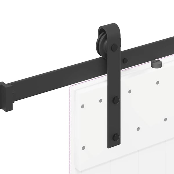 vidaXL Utstyr for skyvedør 152,5 cm stål svart