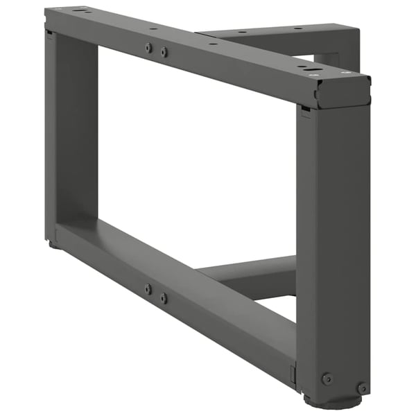 vidaXL Salongbordben T-formet 2 stk antrasitt 70x25x(30-31) cm stål