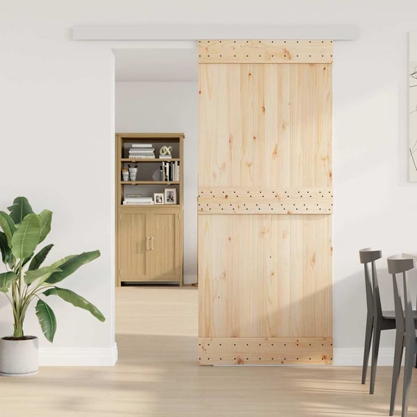 vidaXL skinnesæt til skydedør 183 cm aluminiumslegering sølvfarvet