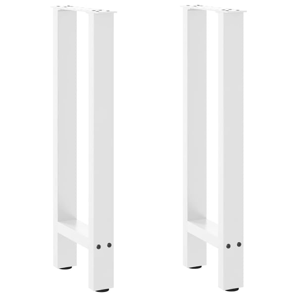 vidaXL konsolbordben hvide 2 stk. 38 x (72-73) cm stål