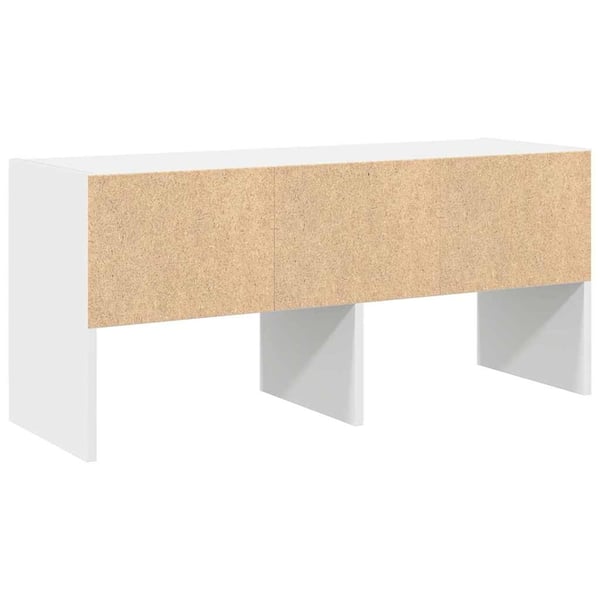 vidaXL Skostativ stablebar hvit 89,5x30x40 cm