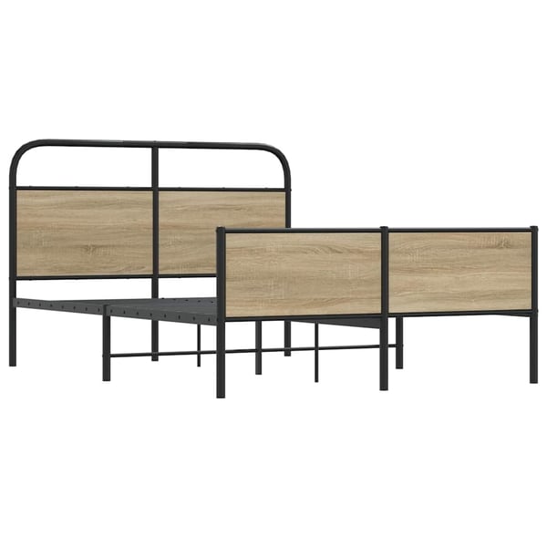 vidaXL Sengeramme uten madrass sonoma eik 120x200 cm konstruert tre