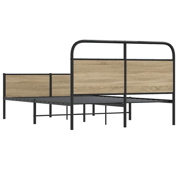 vidaXL Sengeramme uten madrass sonoma eik 120x200 cm konstruert tre