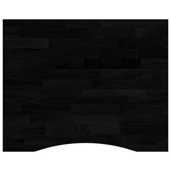 vidaXL Bordplate mørkebrun 100x80x2,5 cm rektangulær heltre eik
