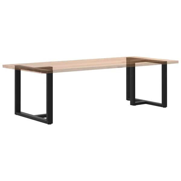 vidaXL spisebordsben T-formet 2 stk. sort 100x35x(72-73) cm stål