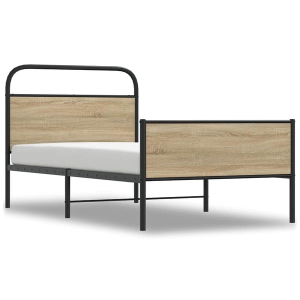 vidaXL Sengeramme uten madrass sonoma eik 100x190 cm konstruert tre