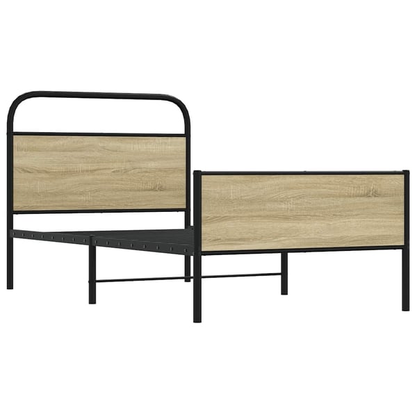 vidaXL Sengeramme uten madrass sonoma eik 100x190 cm konstruert tre