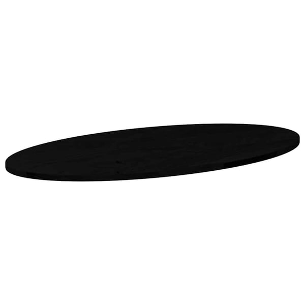 vidaXL Bordplate mørkebrun 100x50x2 cm oval heltre eik