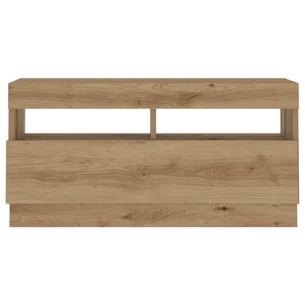 vidaXL TV-benk med LED-lys artisan eik 260x35x40 cm konstruert tre