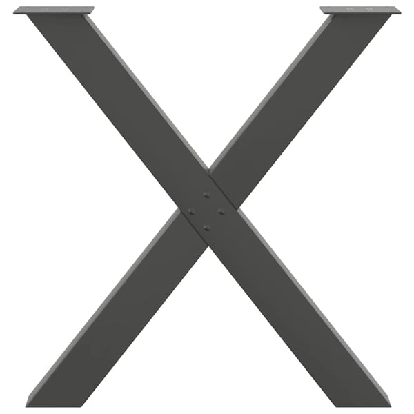 vidaXL Spisebordben X-formet 3 stk antrasitt 70 x (72-73) cm stål