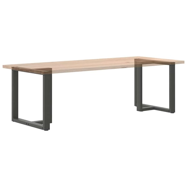 vidaXL Spisebordben T-formet 2 stk antrasitt 70x35x(72-73) cm stål