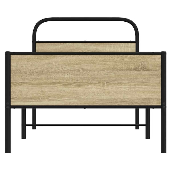 vidaXL sengeramme 75x190 cm uden madras konstrueret træ sonoma-eg