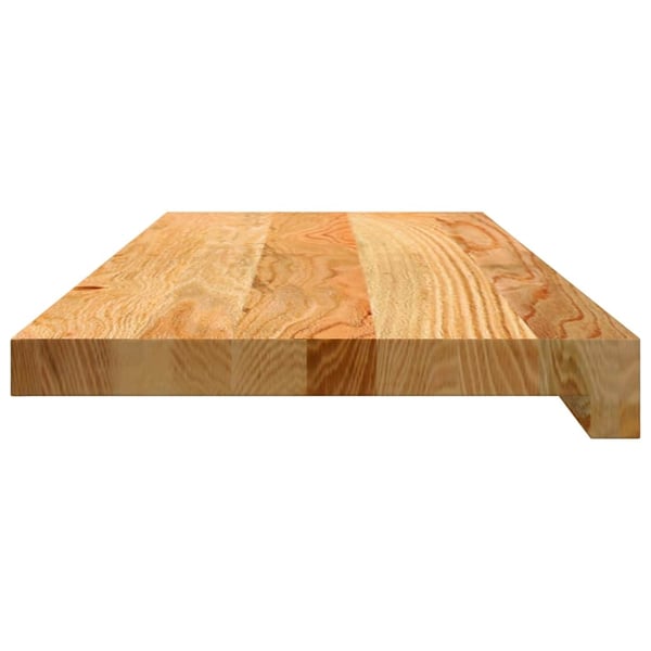 vidaXL Trappetrinn 4 stk lysebrun 70x25x2 cm heltre eik