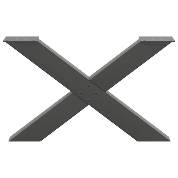 vidaXL sofabordsben X-formet 2 stk. antracit 70 x (42-43) cm stål