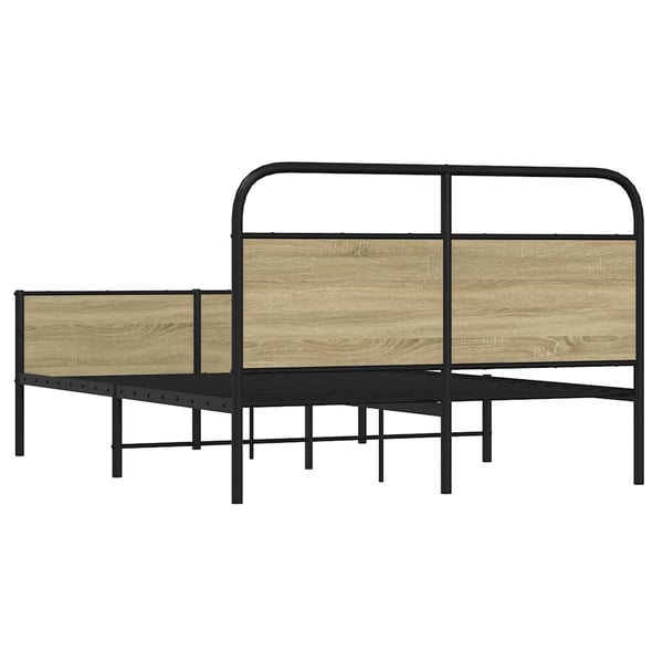 vidaXL Sengeramme uten madrass sonoma eik 120x190 cm konstruert tre