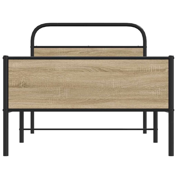 vidaXL Sengeramme uten madrass sonoma eik 100x200 cm konstruert tre
