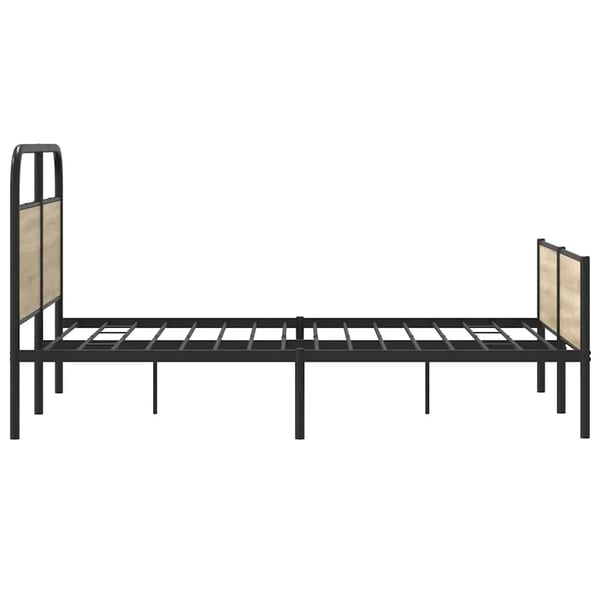 vidaXL Sengeramme uten madrass sonoma eik 135x190 cm konstruert tre