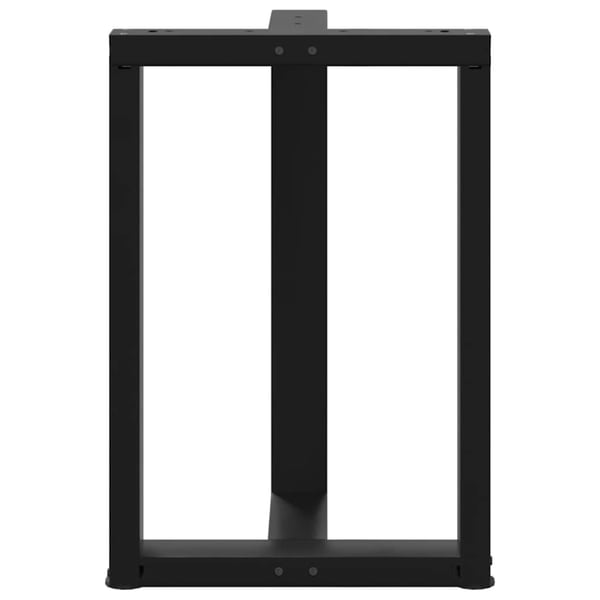 vidaXL spisebordsben T-formet 2 stk. sort 60x35x(72-73) cm stål