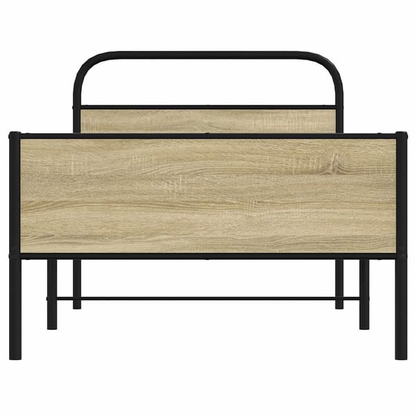 vidaXL Sengeramme uten madrass sonoma eik 90x200 cm konstruert tre